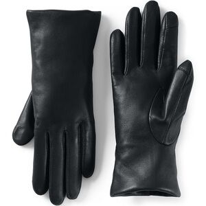 NWT Land’s End Black Leather Gloves - MEDIUM